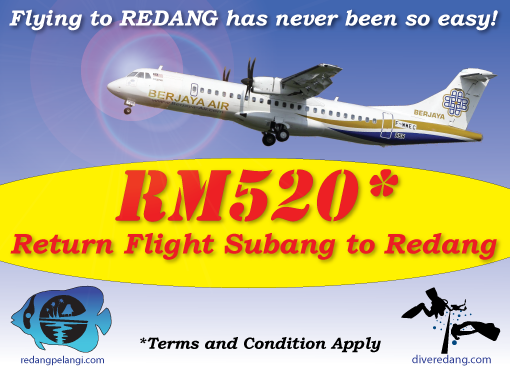 Berjaya Air Rm300/pax to Redang